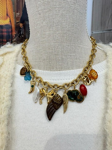 Collar Alas – Acero, Acrílico y Cristal