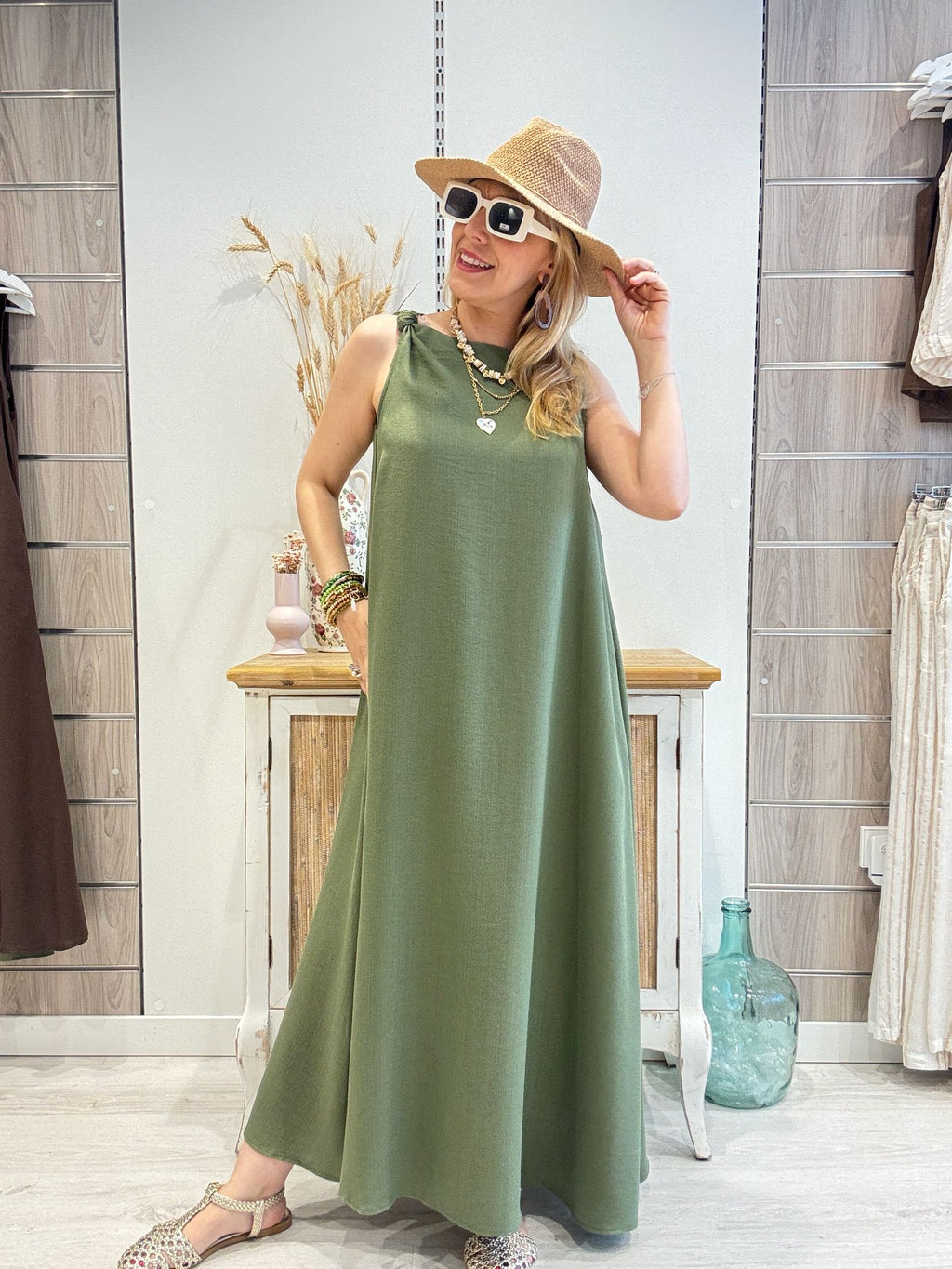 Vestido Susana Kaki