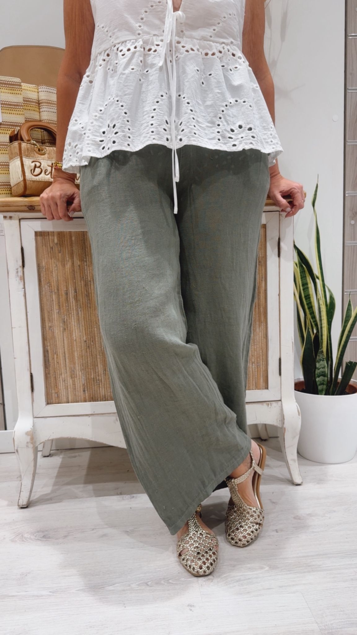 Pantalón Abril Verde Kaki