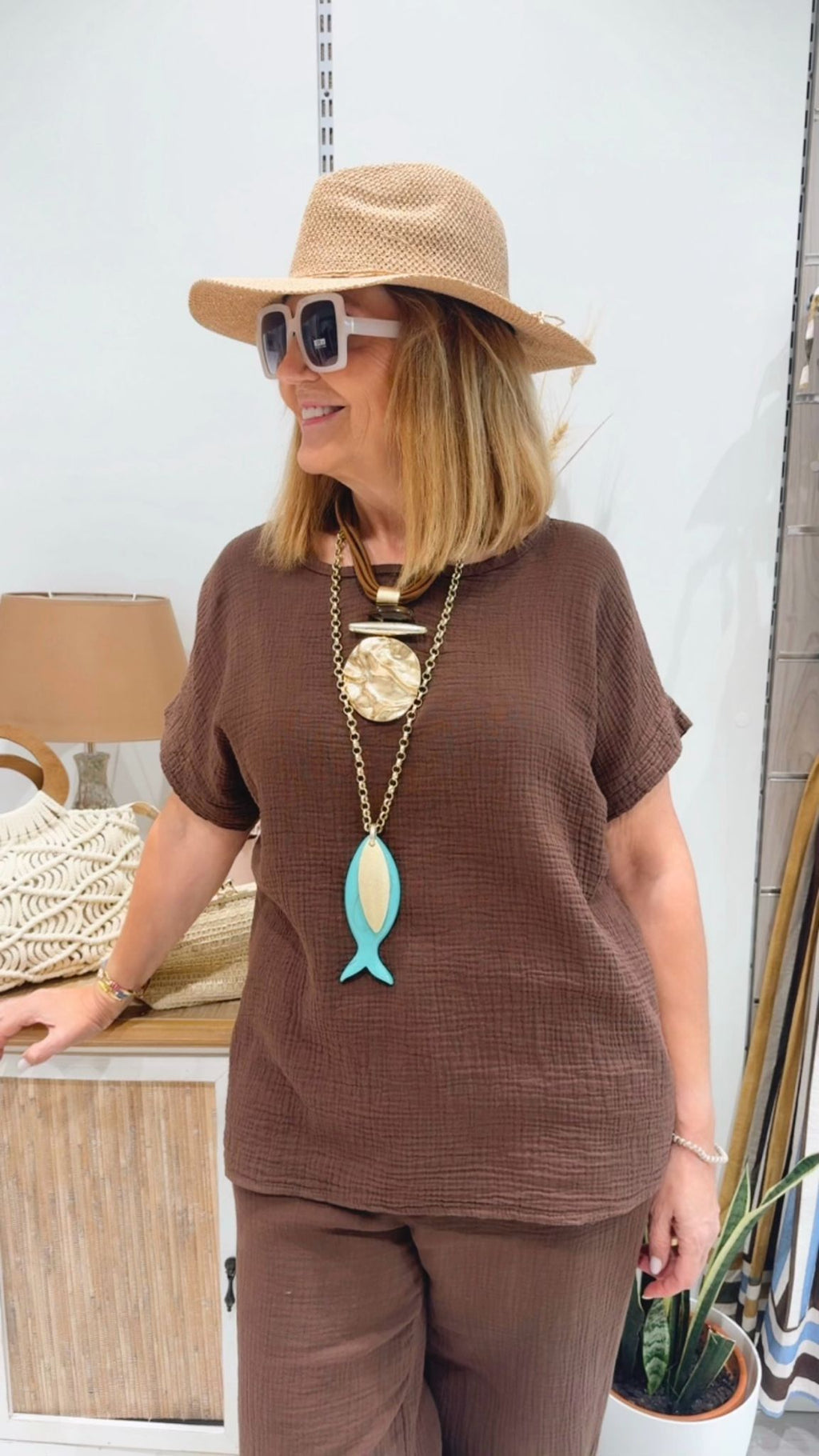 Blusa Amalia Marrón Chocolate