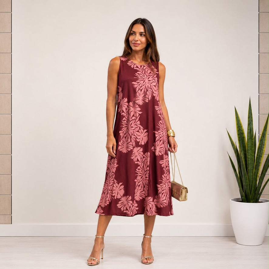 Vestido Verona Burdeos
