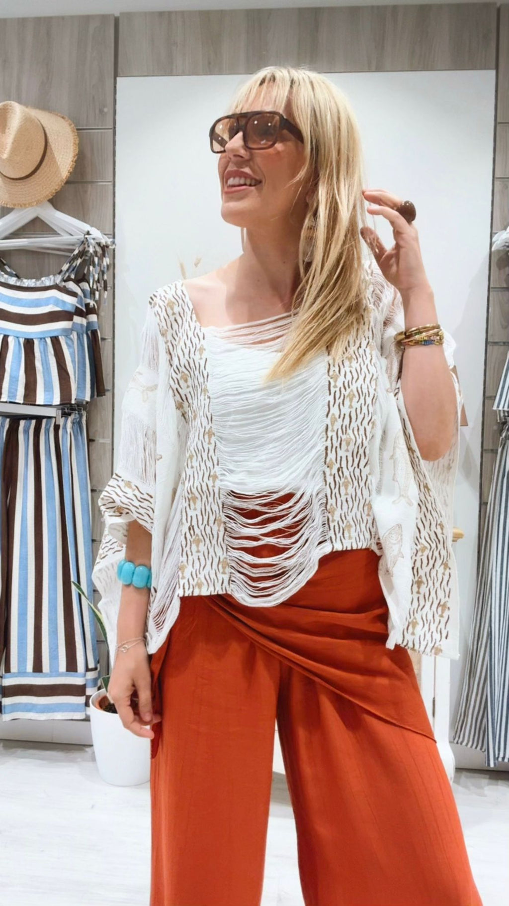Blusa Saba Blanca Calada 100% Algodón | Le Munir