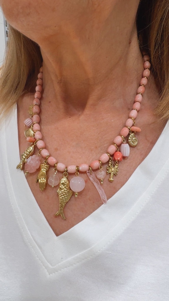 Collar Leonor Rosa