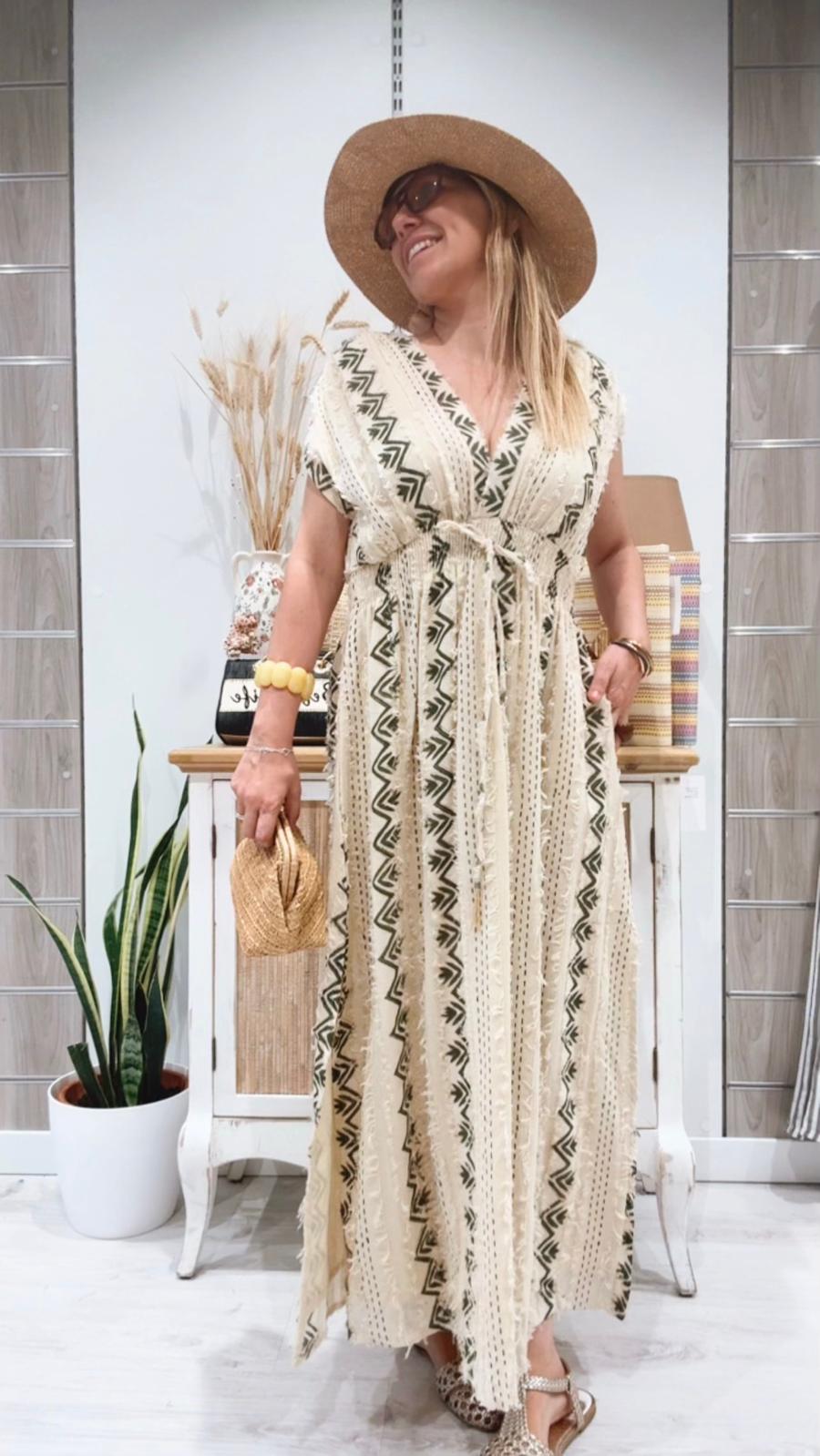Vestido Jordania Beige