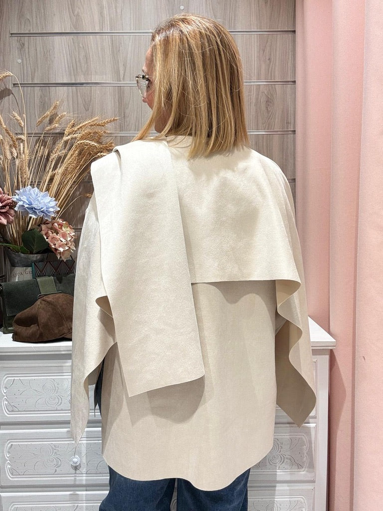 Chaqueta Efecto Capa Clarita