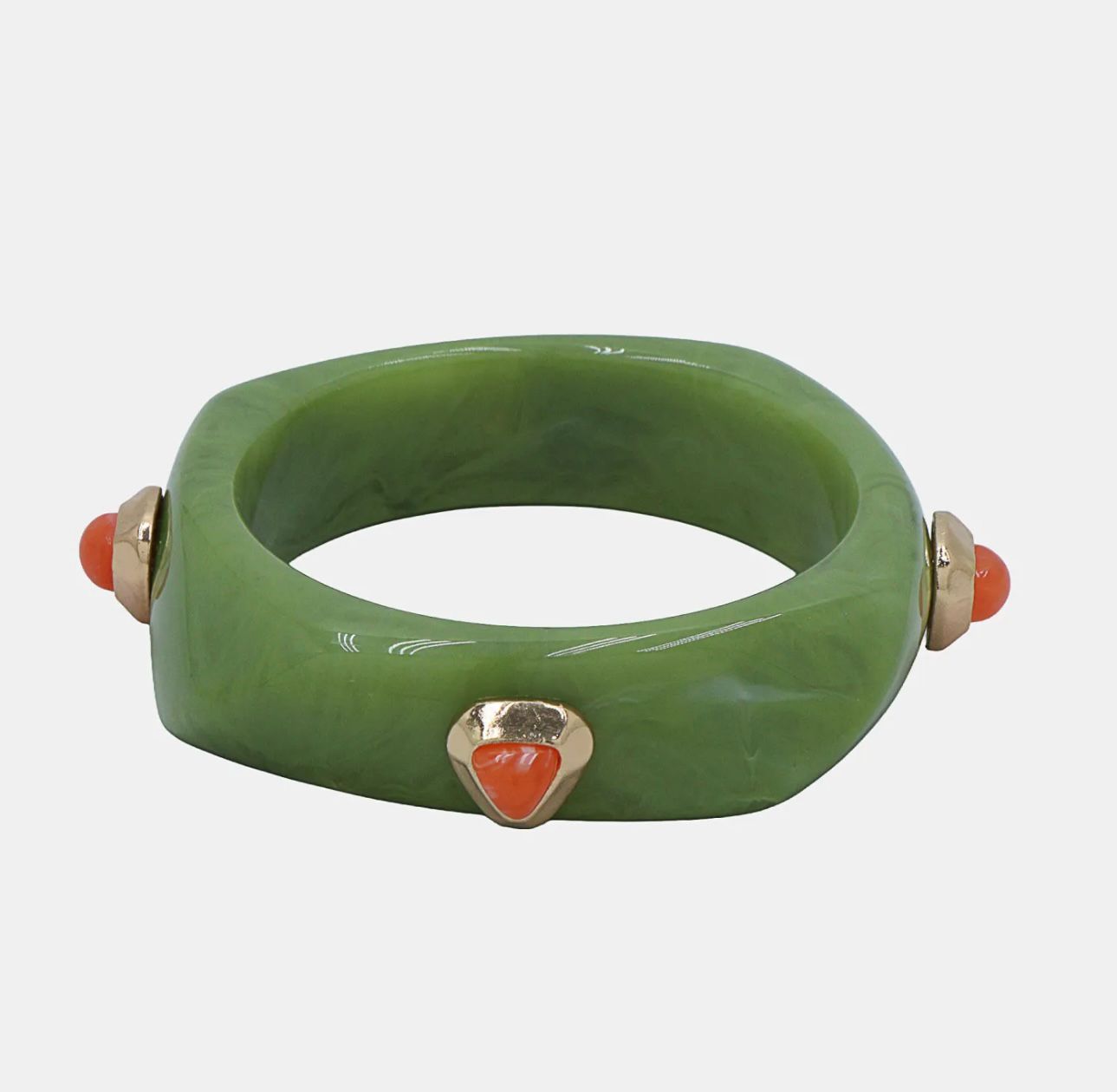 Brazalete Celia Verde Triángulo