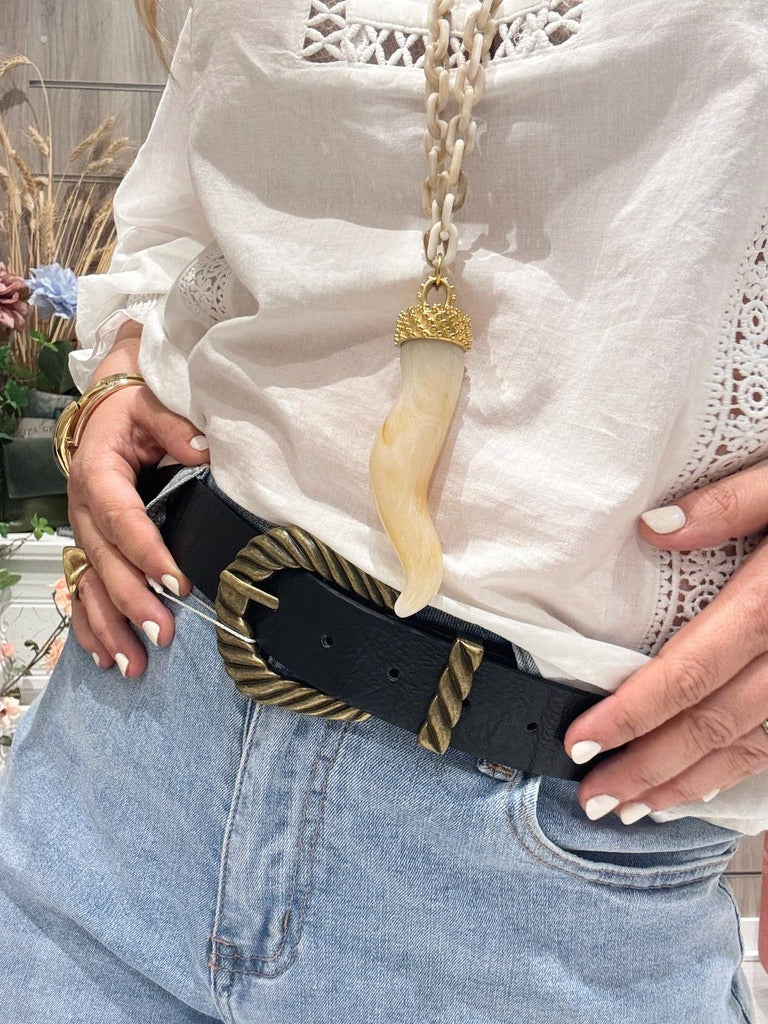 Cinturón Abril Negro