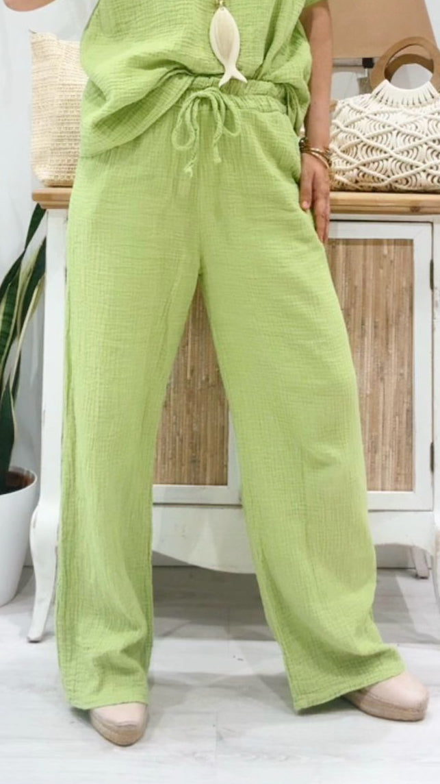 Pantalón Amalia Verde Lima