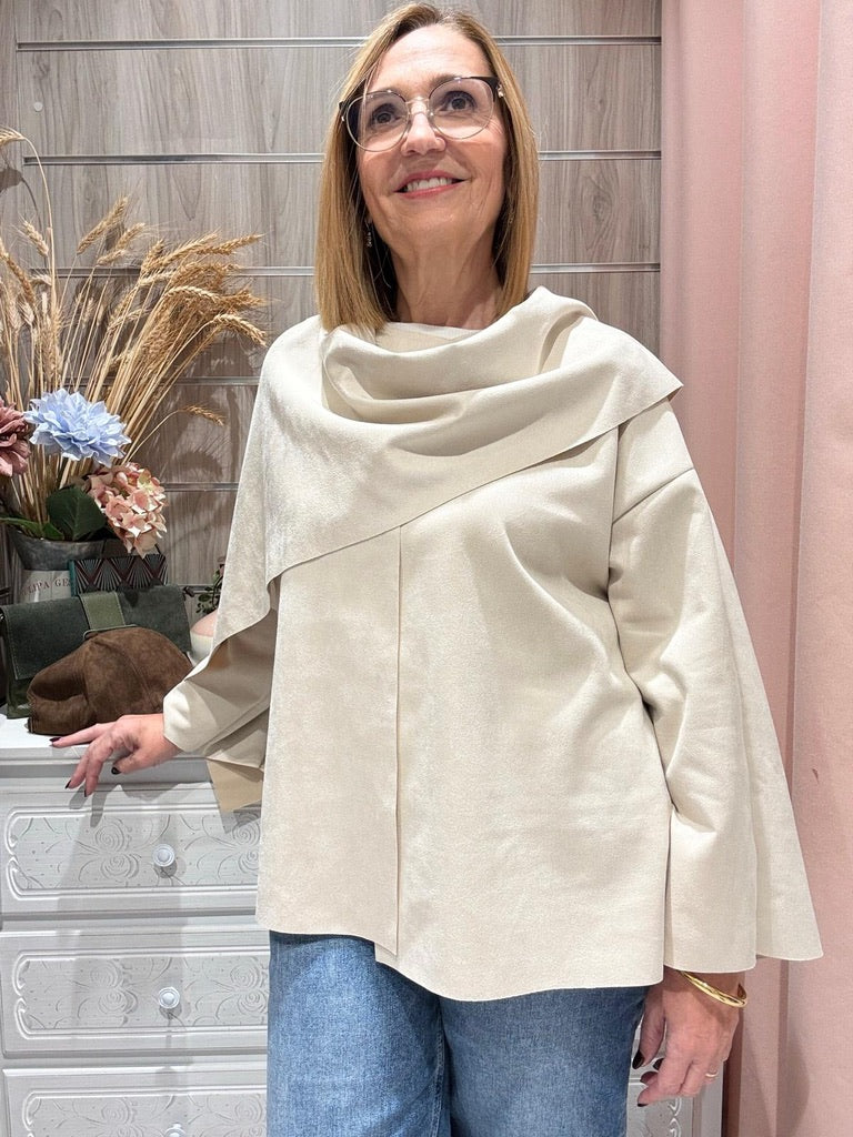 Chaqueta Efecto Capa Clarita