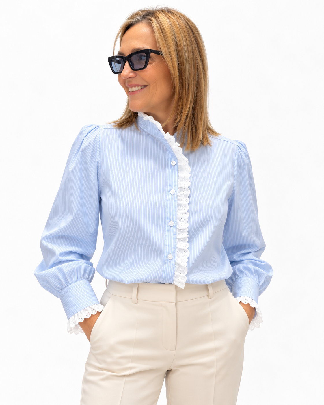 Blusa Saint Germain azul – Poète