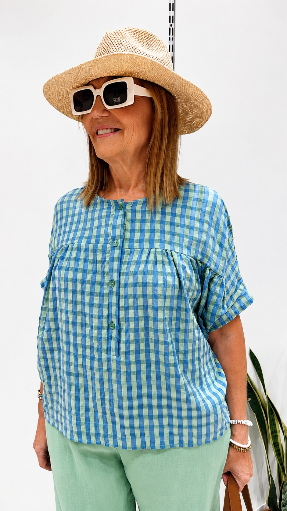 Camisa Violeta Verde