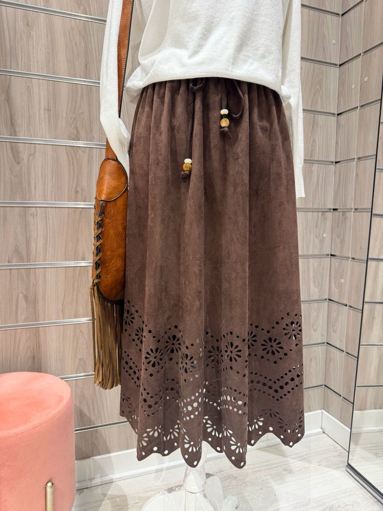 Falda Bianca Marrón