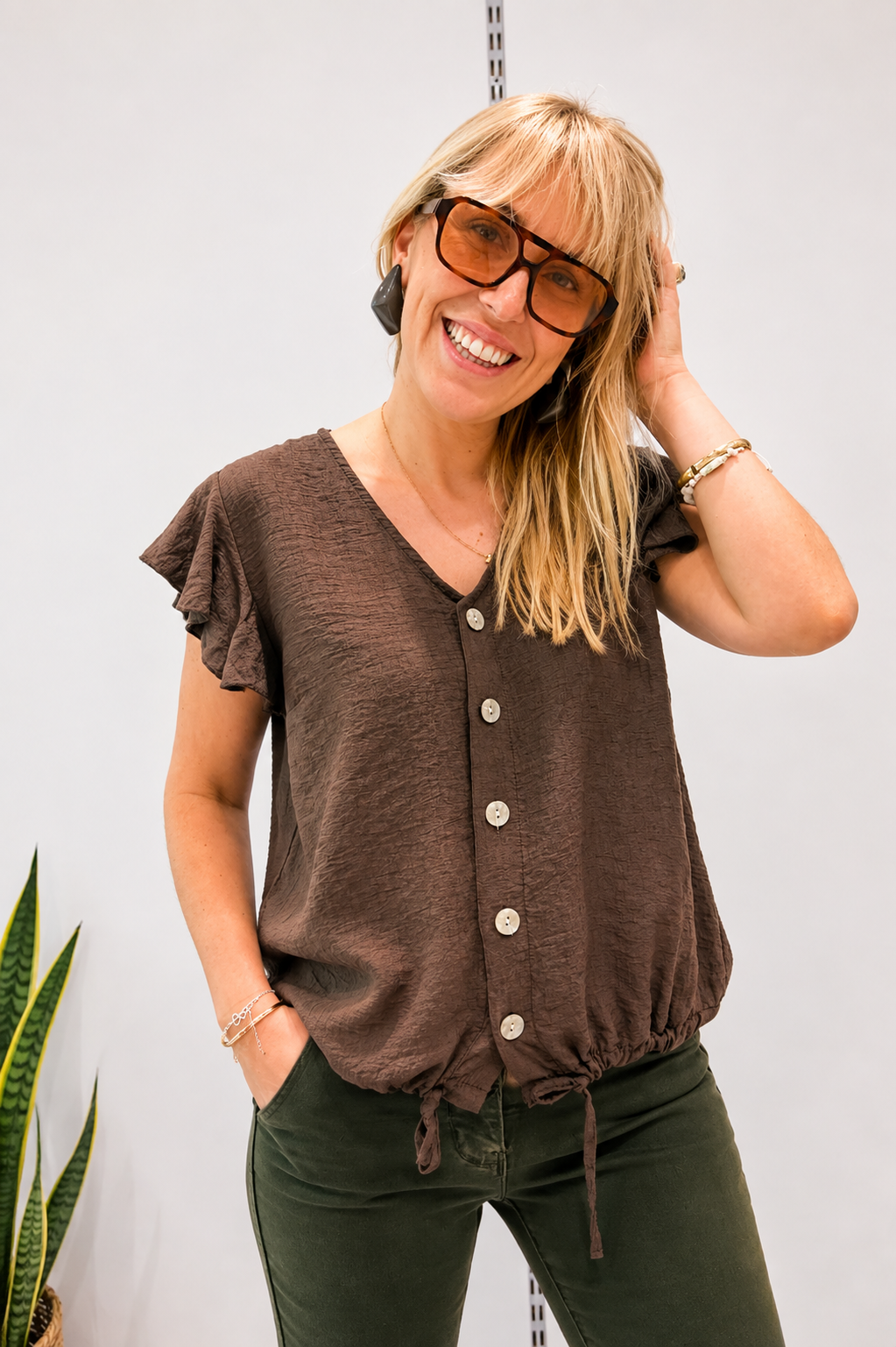 Blusa Toscana Marrón