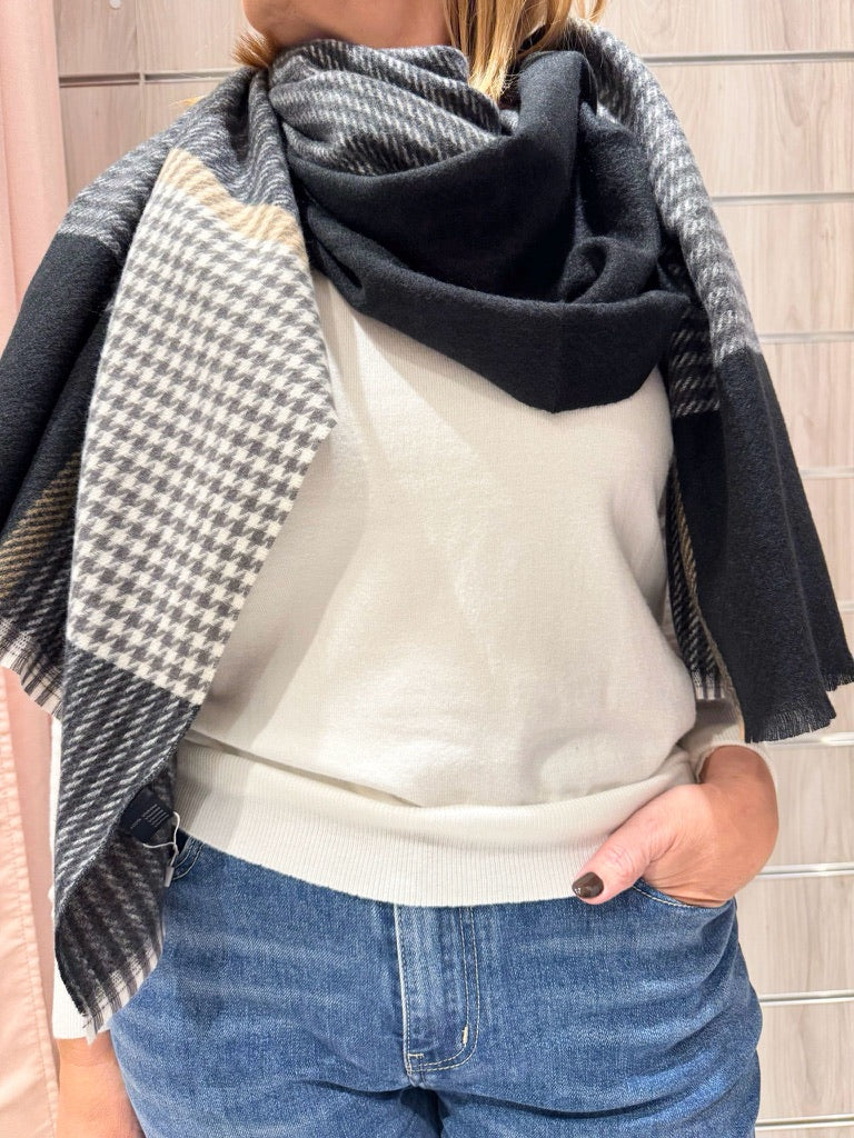 Bufanda Iris Cuadros Suaves Multitonales