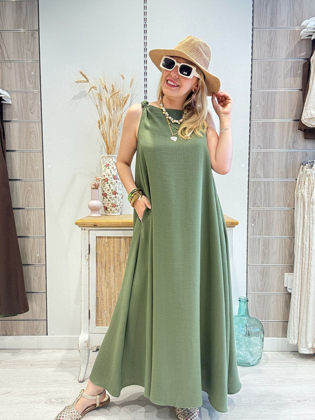 Vestido Susana Kaki