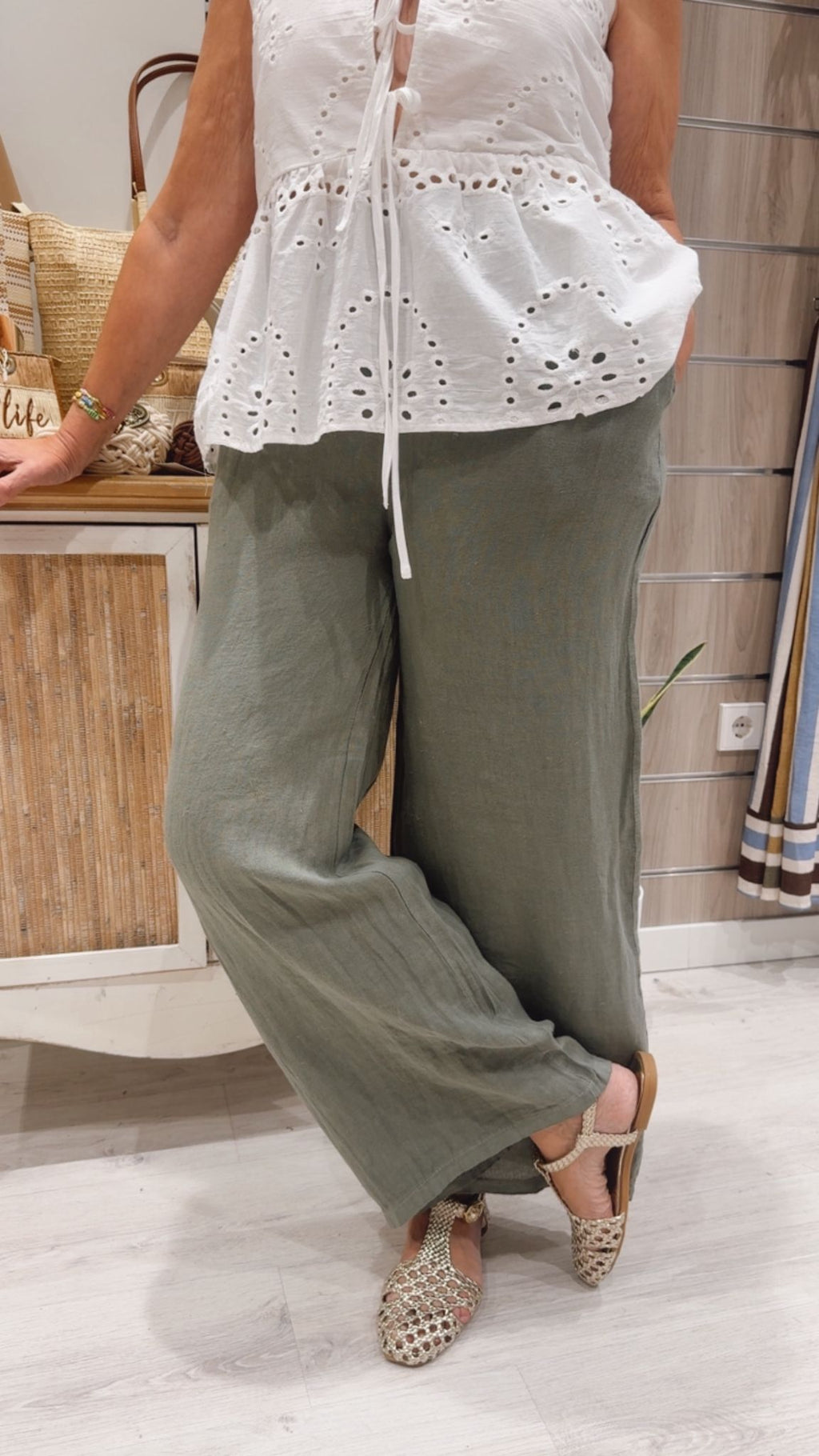 Pantalón Abril Verde Kaki