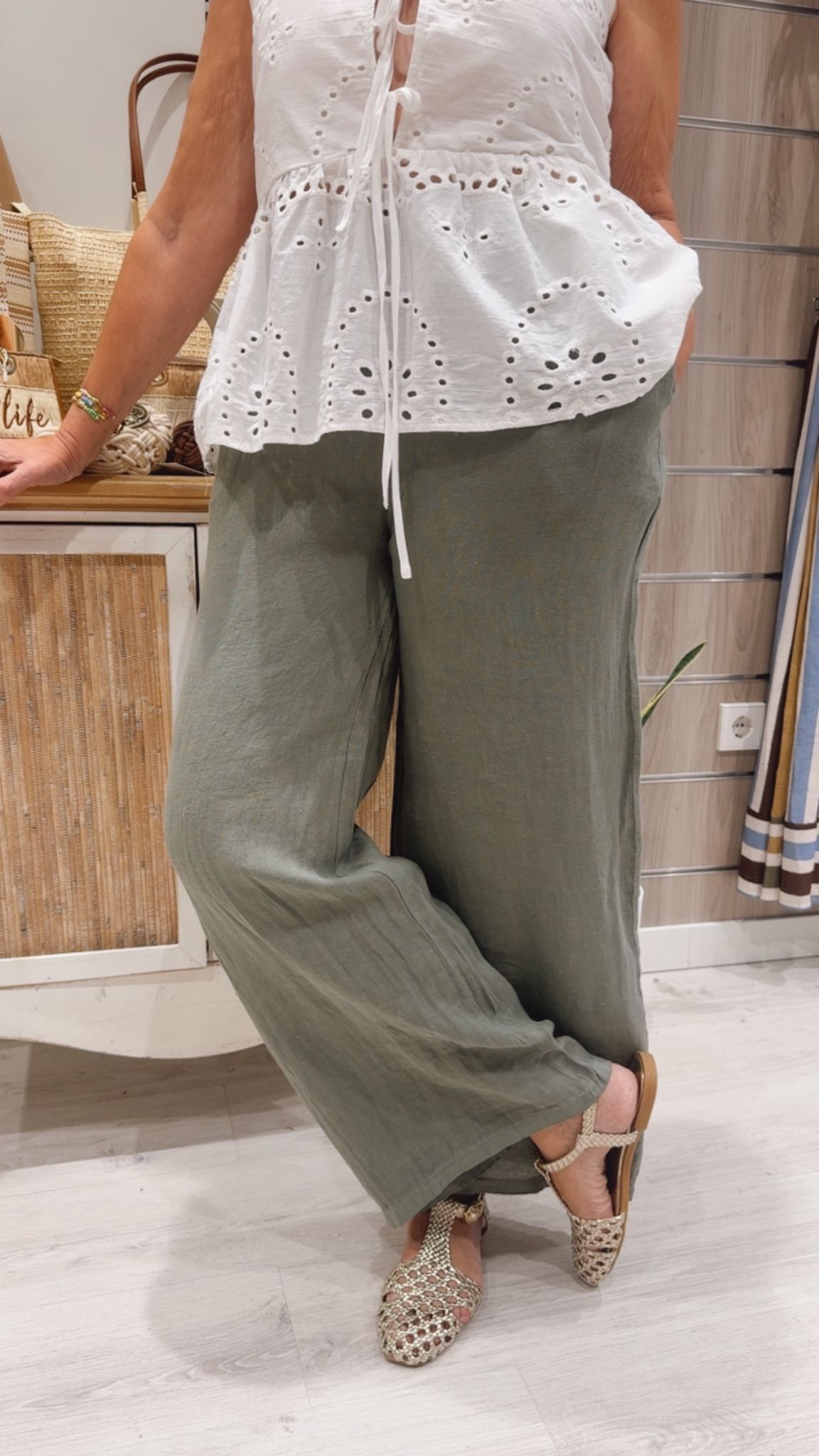 Pantalón Abril Verde Kaki