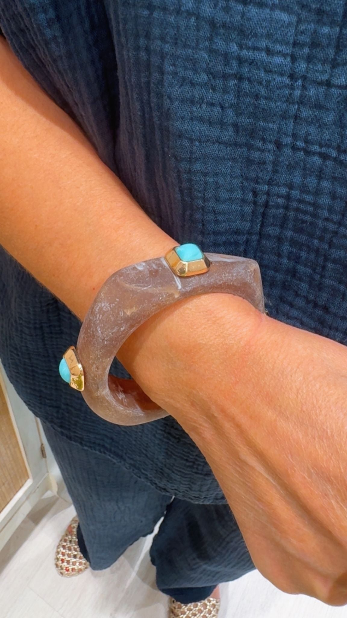 Brazalete Jenni Marrón Cuadrado