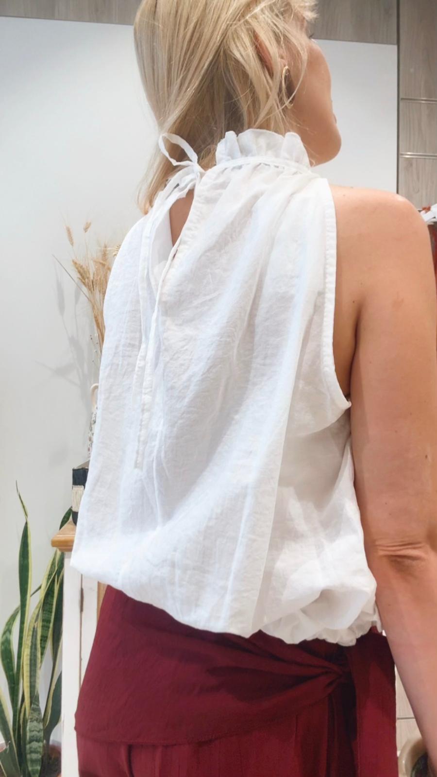 Blusa Violeta Blanca