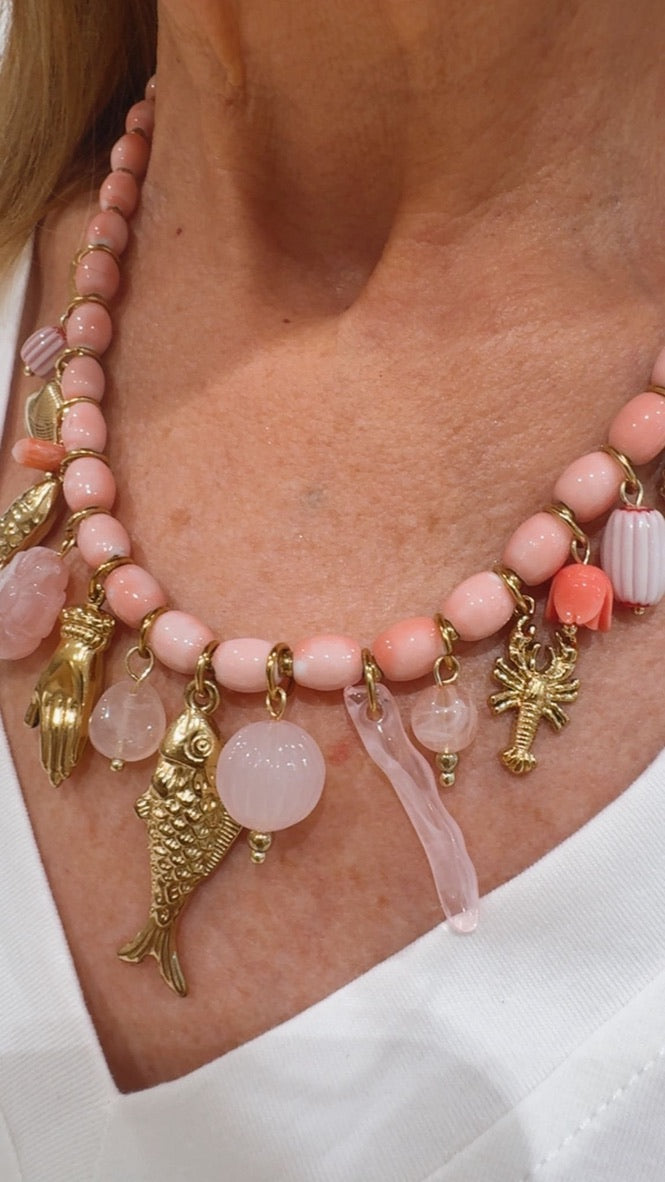Collar Leonor Rosa
