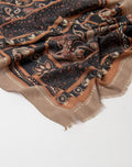 Pañuelo de lana estampado paisley Negro – Le Munir