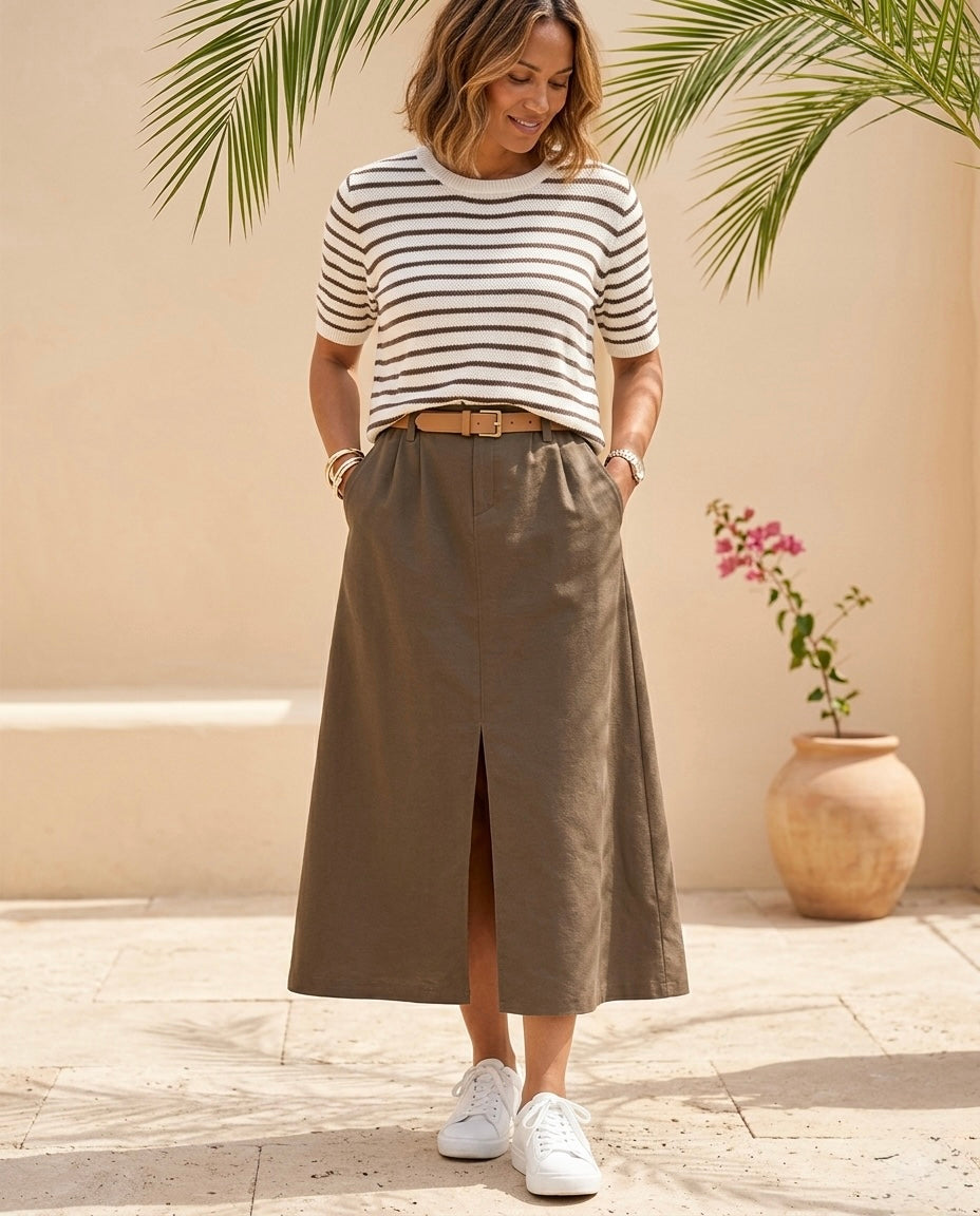 Falda Marina Marrón