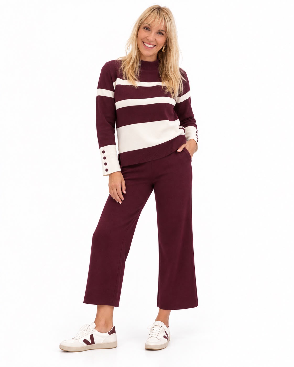 Pantalón Zoe burdeos – Le Munir