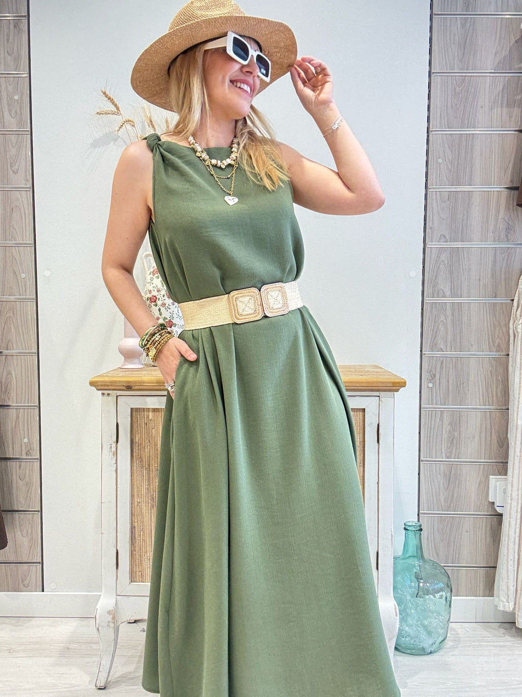 Vestido Susana Kaki
