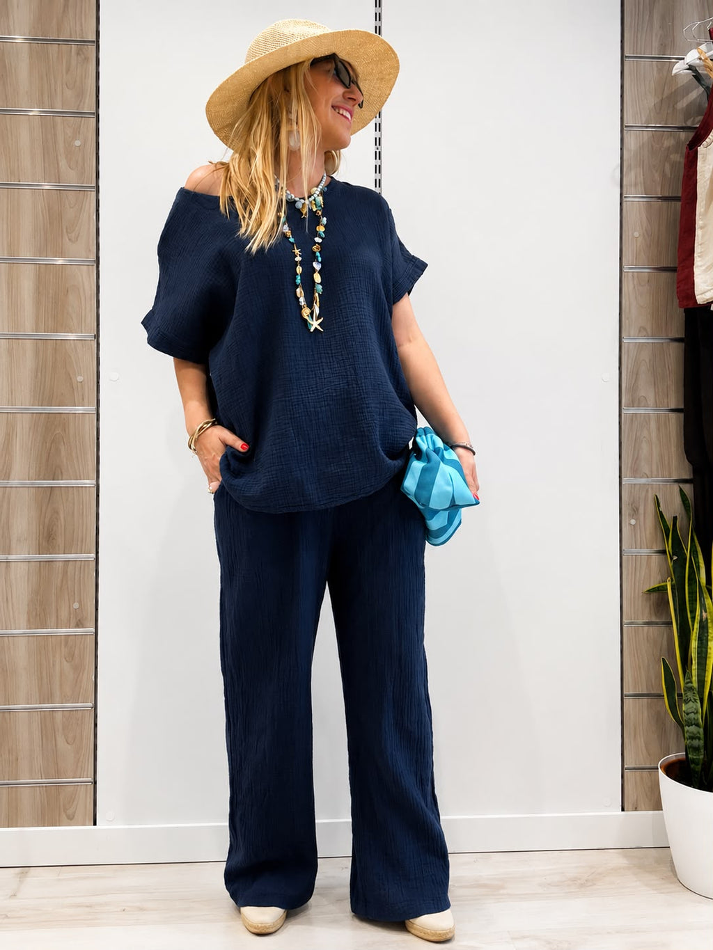 Pantalón Amelia Azul Marino