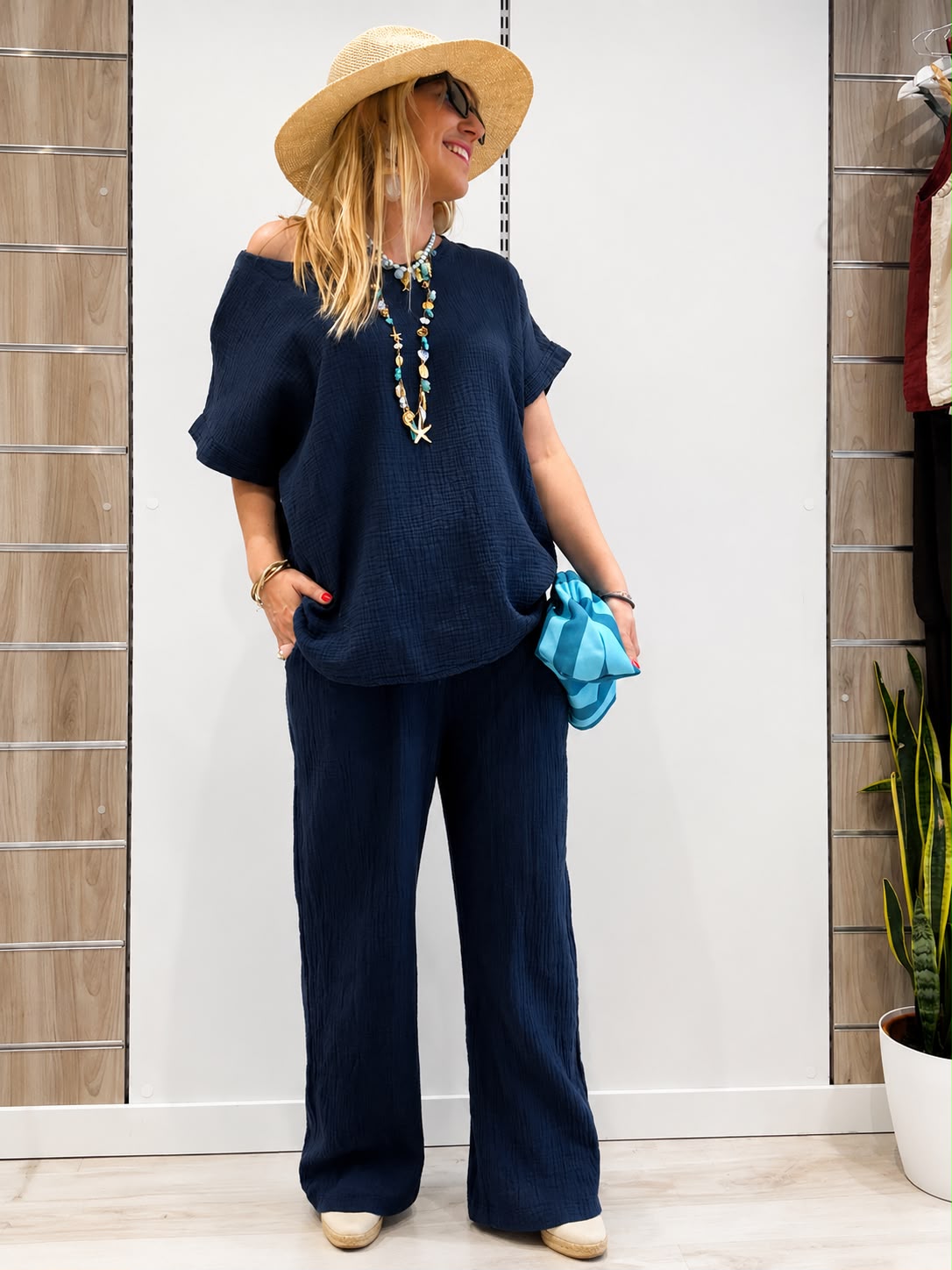 Pantalón Amelia Azul Marino