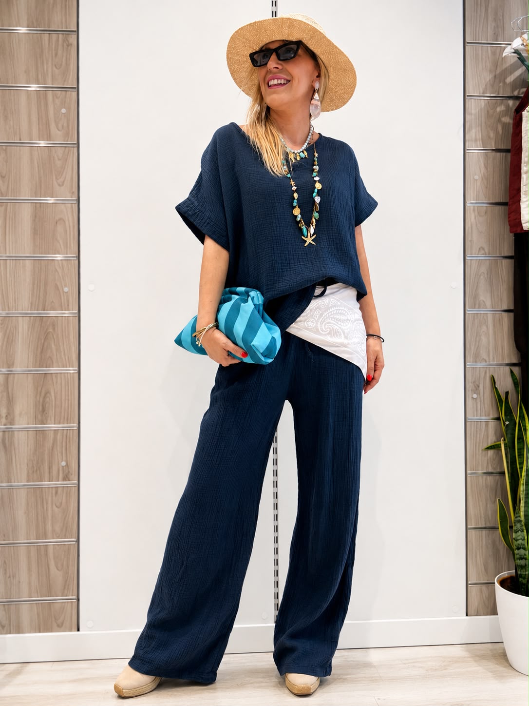 Pantalón Amelia Azul Marino