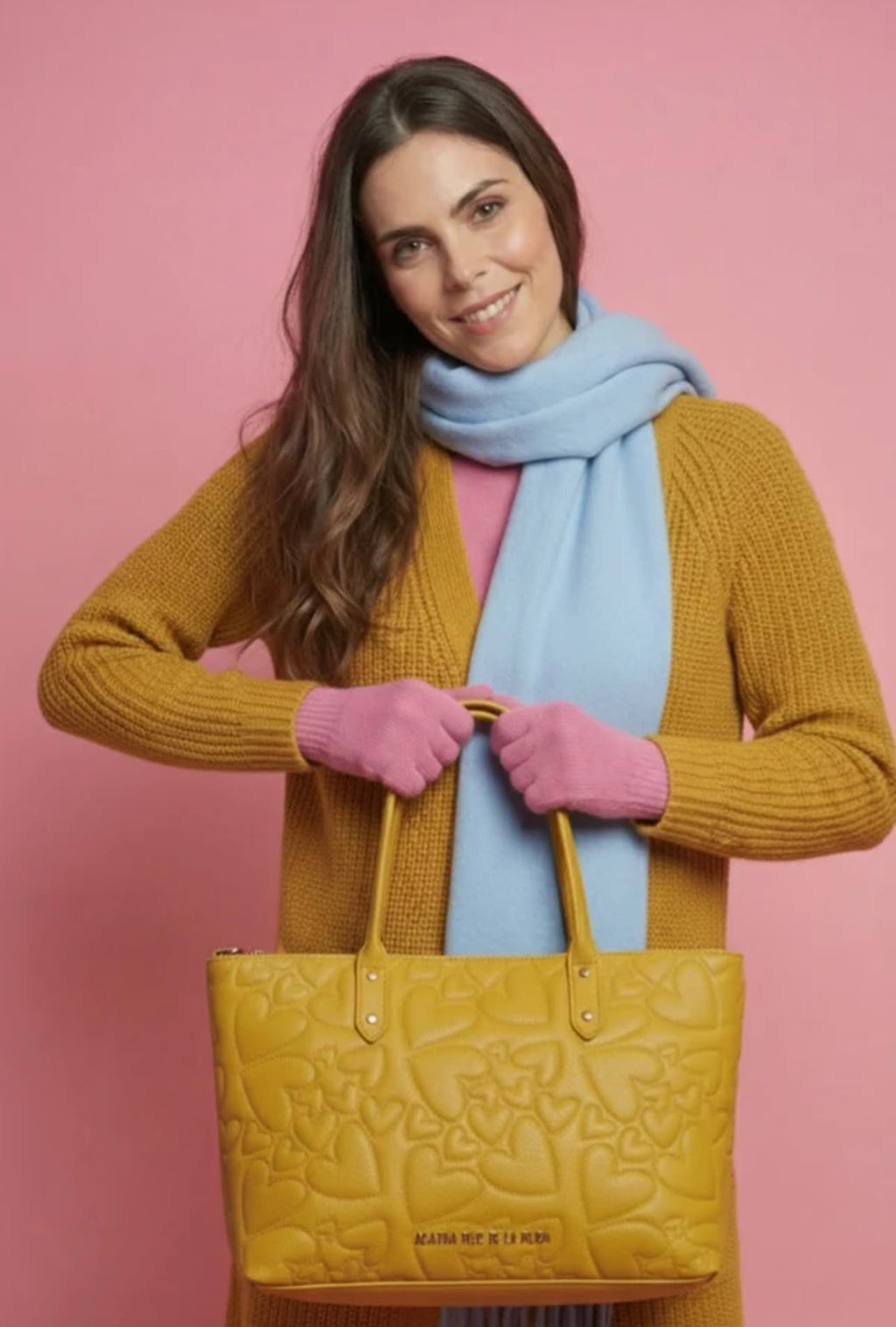 Shopper Corazones Mostaza – Ágatha Ruiz de la Prada