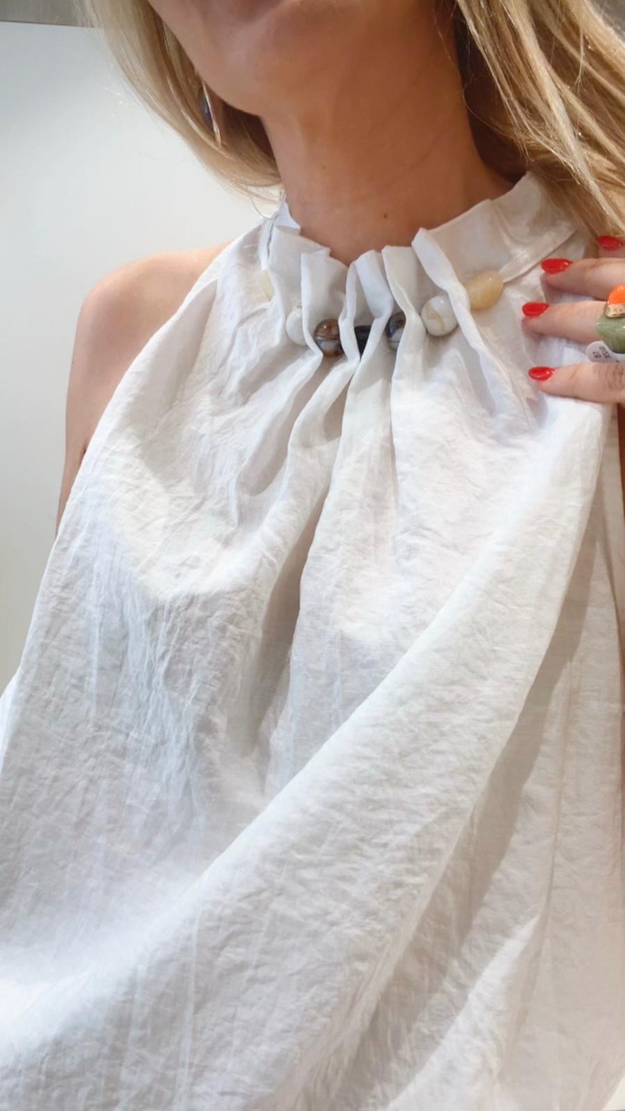 Blusa Violeta Blanca