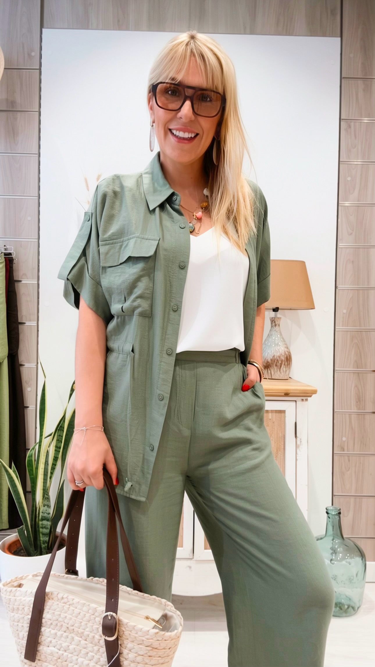 Camisa Daniela Kaki