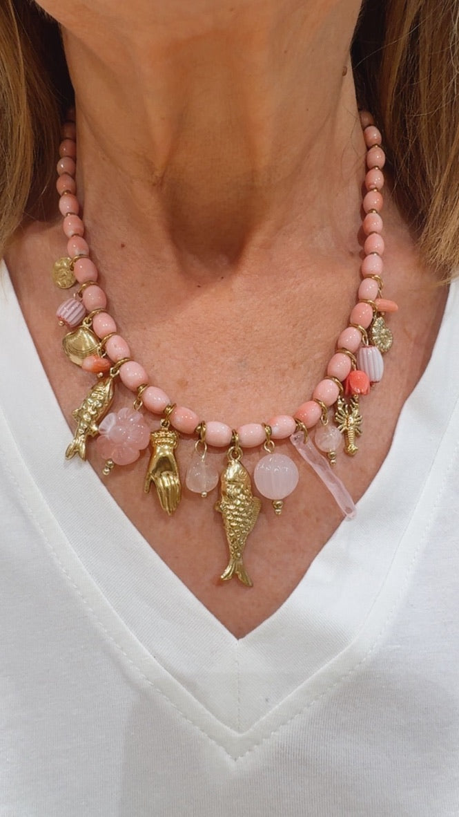 Collar Leonor Rosa