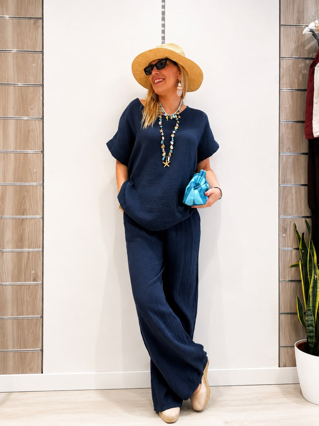 Blusa Amelia Azul Marino