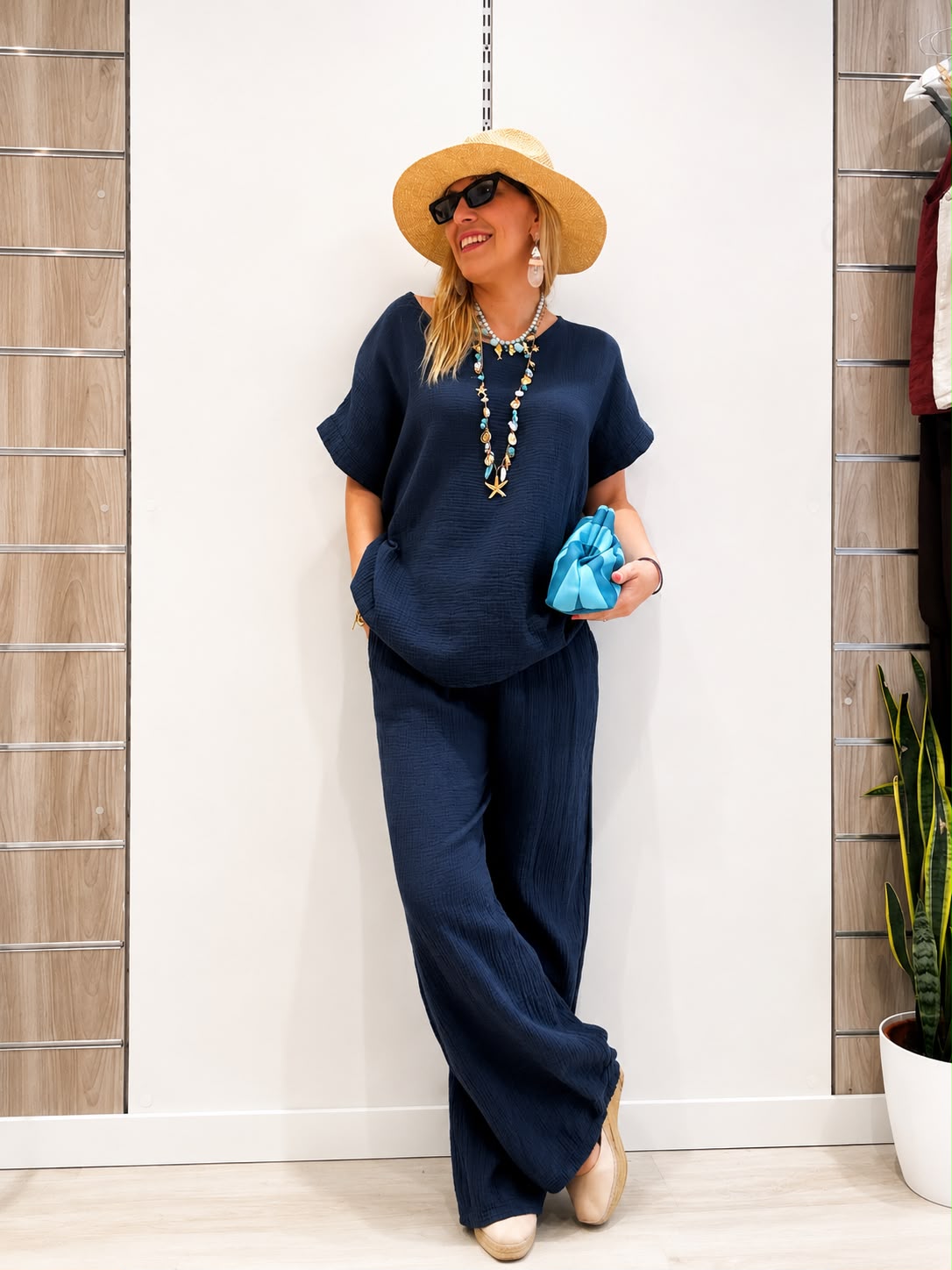 Blusa Amelia Azul Marino
