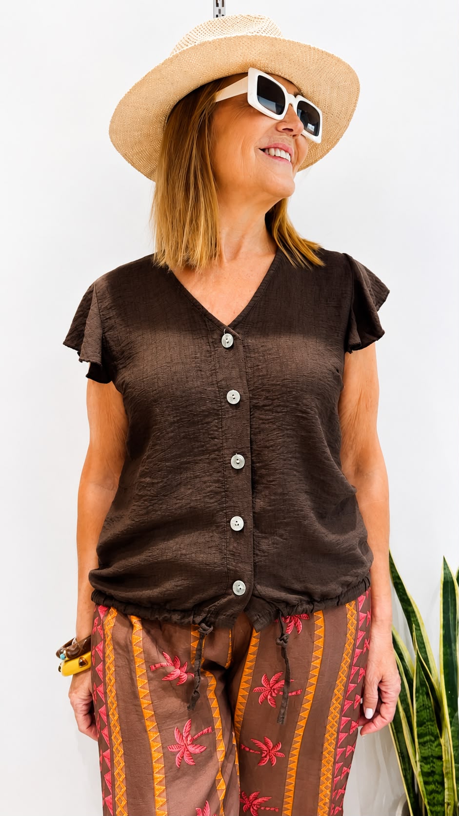Blusa Toscana Marrón