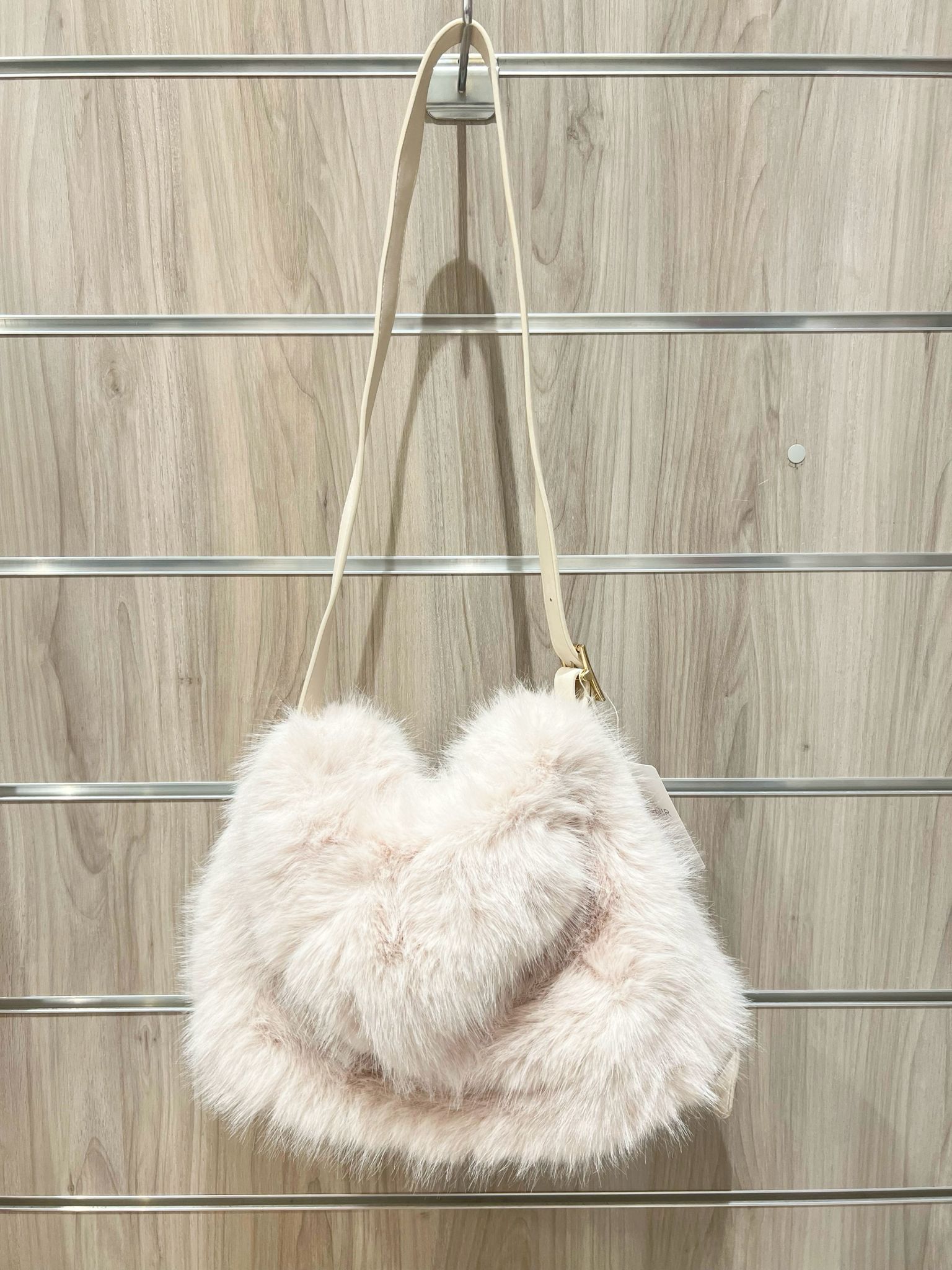 Bolso Bandolera Pelo Beige