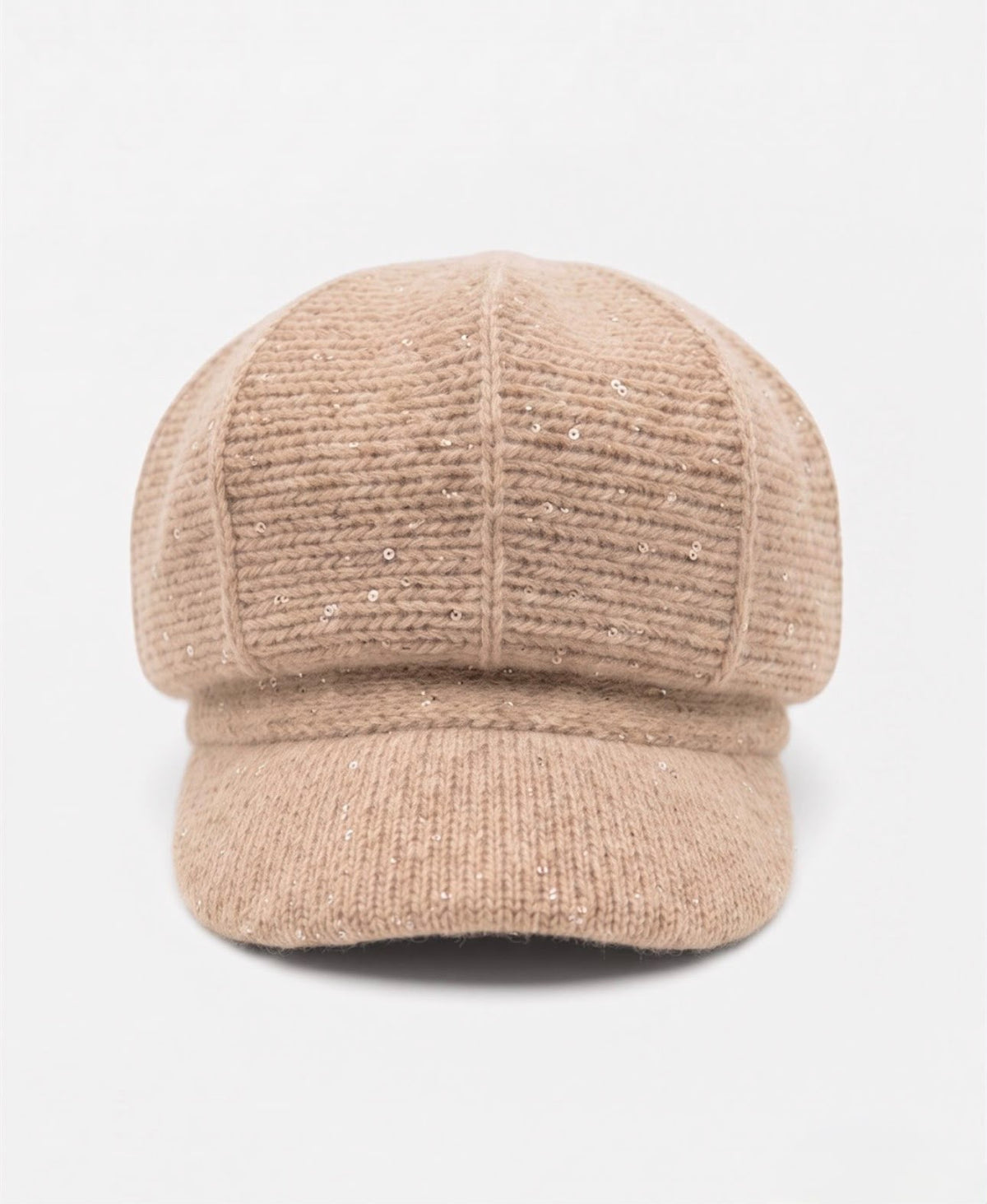 Gorra de punto con lentejuelas Crudo – Le Munir