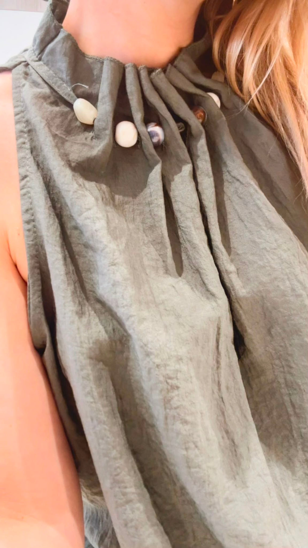 Blusa Violeta Verde Caqui