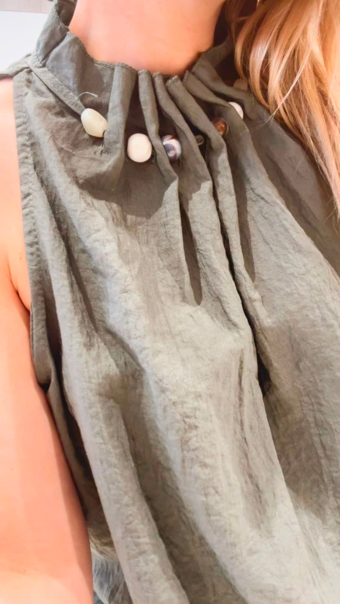 Blusa Violeta Verde Caqui