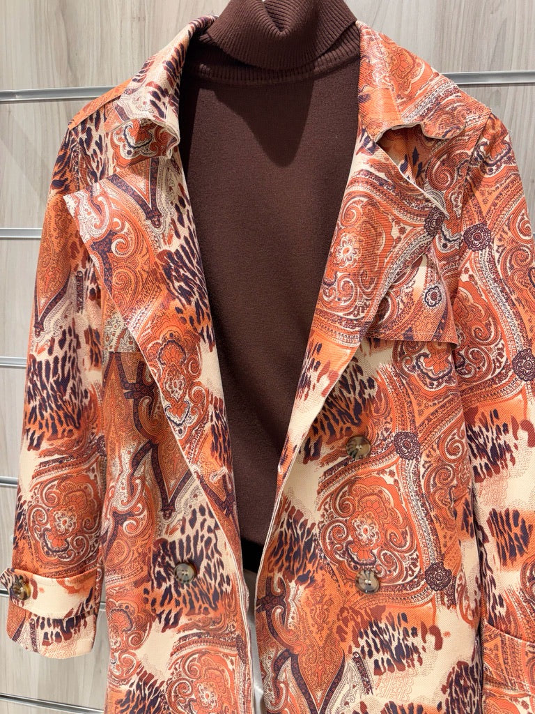 Chaqueta Carmen Antelina Estampada Naranja