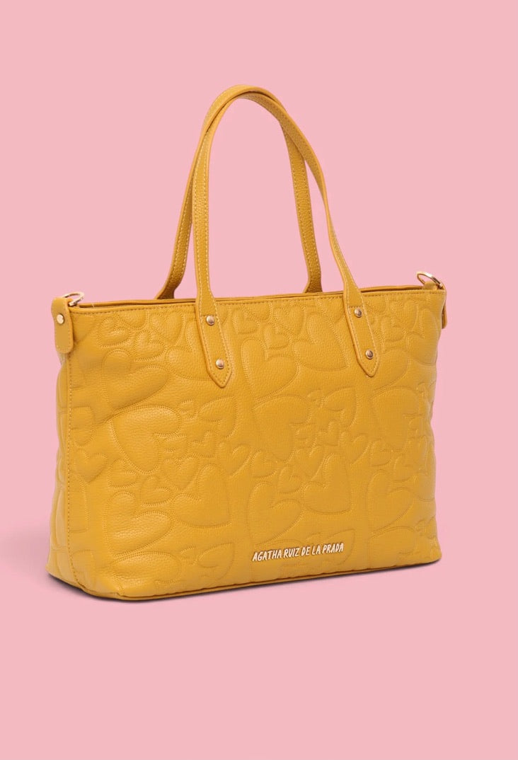 Shopper Corazones Mostaza – Ágatha Ruiz de la Prada