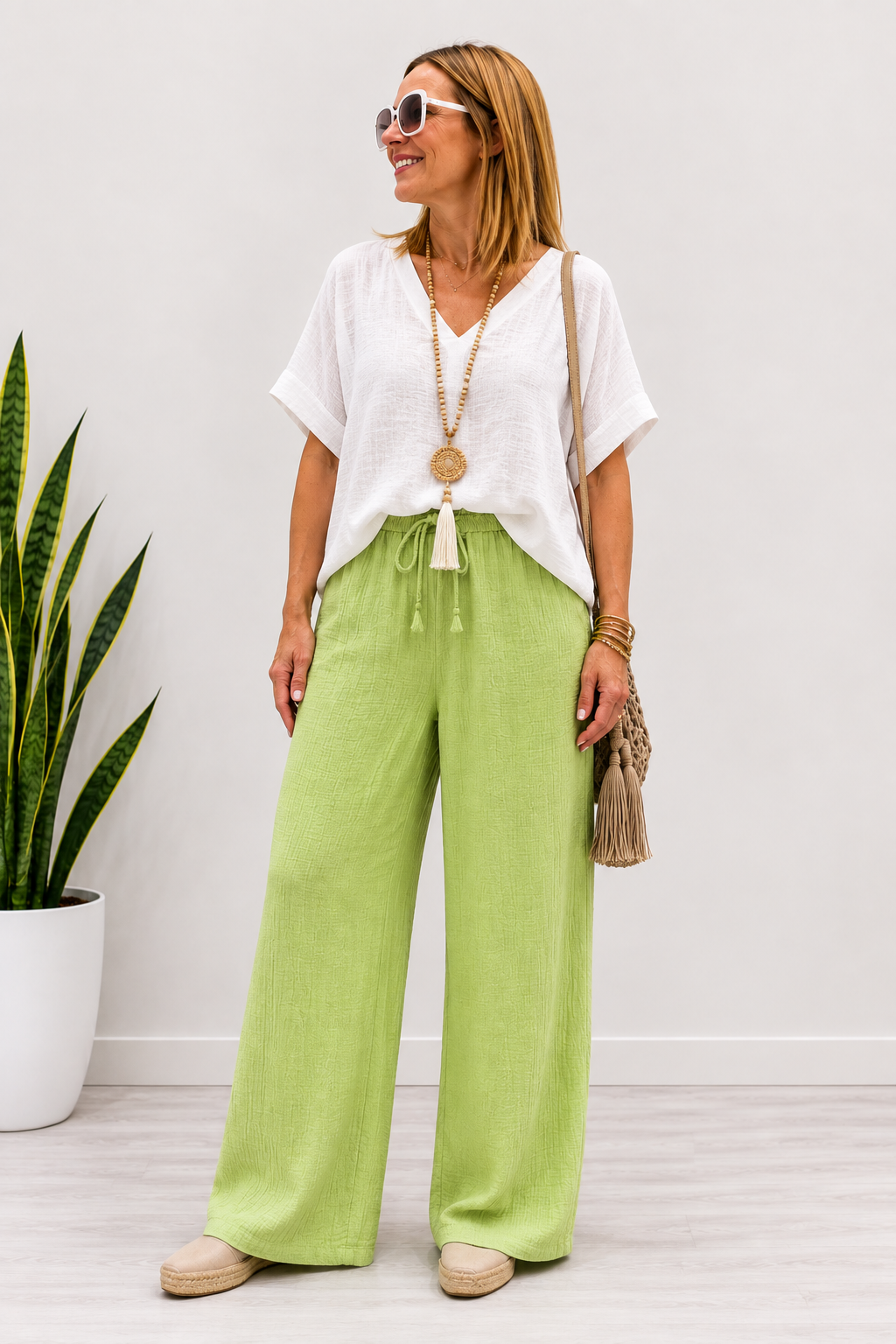 Pantalón Amalia Verde Lima