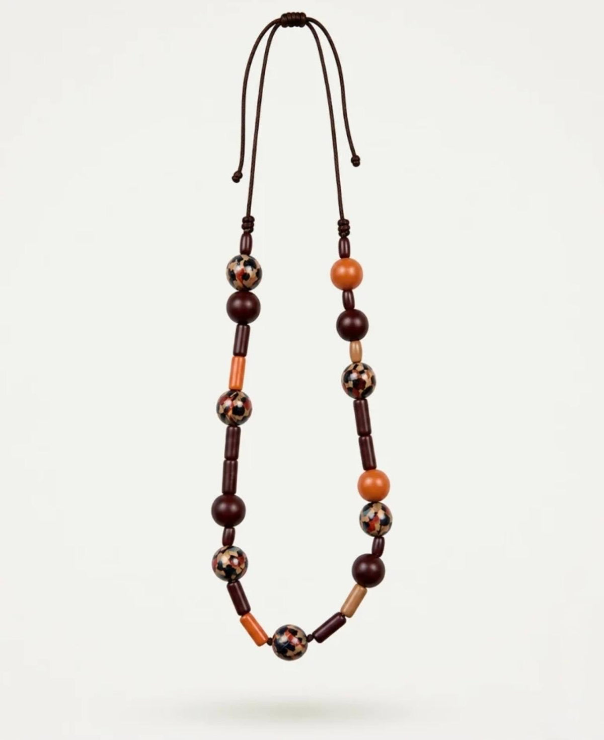 Collar de madera de bolas print CAVA – Le Munir