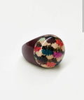 Anillo de madera y resina de bolas print CAVA – Le Munir