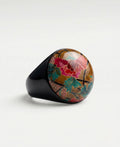 Anillo de madera y resina floral print CAPE – Le Munir