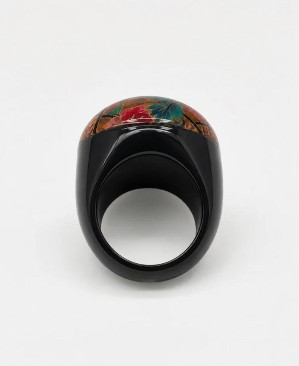 Anillo de madera y resina floral print CAPE – Le Munir