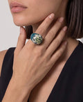 Anillo de madera y resina floral print XISE – Le Munir